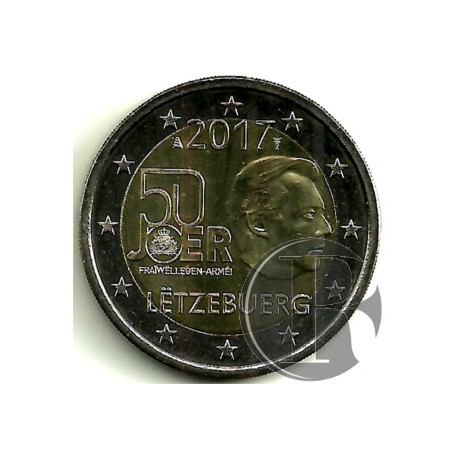 Luxemburgo. 2017. 2 Euro (SC) Servicio Militar