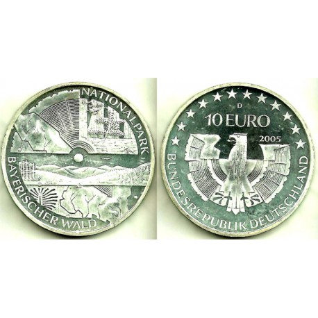 Alemania. 2005(D). 10 Euro (SC) (Plata)