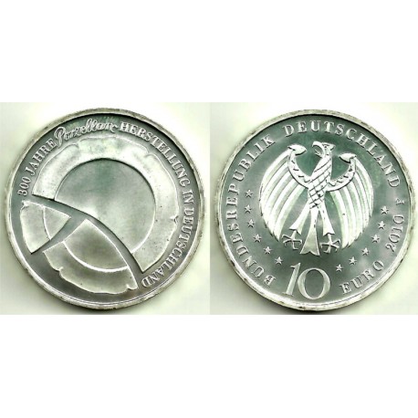 Alemania. 2010(F). 10 Euro (SC) (Plata)