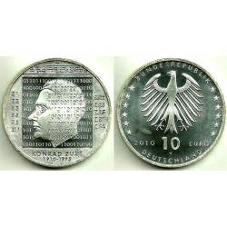 Alemania. 2010(G). 10 Euro (SC) (Plata)