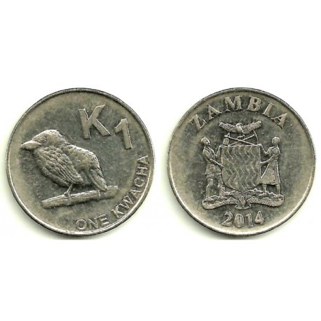 Zambia. 2014. 1 Kwacha (BC+)