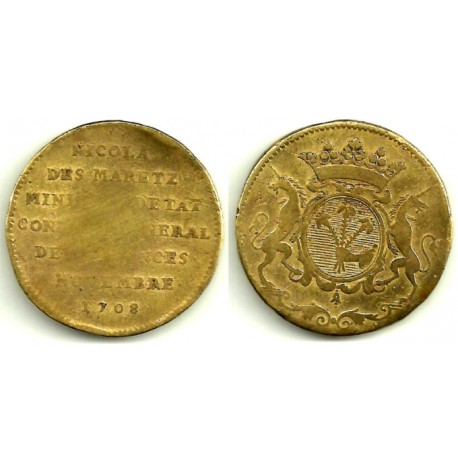 Jetón o Token. 1708. Nicolas des Maretz