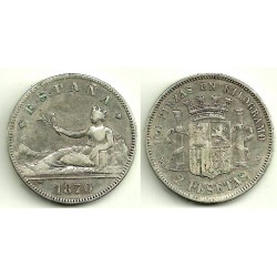 1870*(18-74) 2 Pesetas (BC)