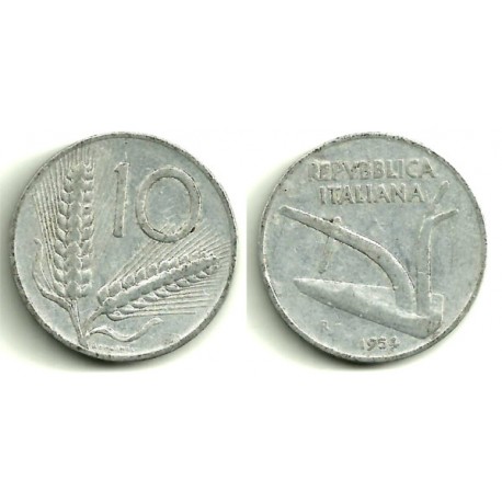 (93) Italia. 1954(R). 10 Lira (BC)