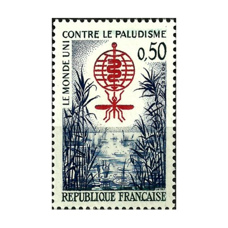 (1032) Francia. 1962. 50 Centimes. Contra la Malaria (Nuevo)