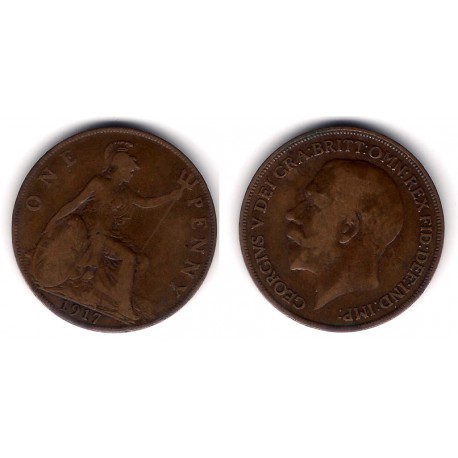 (810) Gran Bretaña. 1917. 1 Penny (BC)