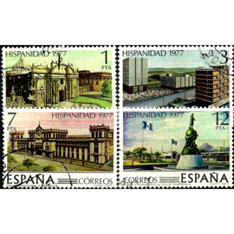 (2439 a 2442) 1977. Serie Completa. Hispanidad. Guatemala (Usado)