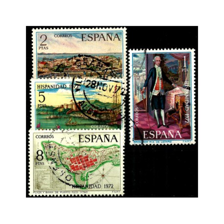 (2107 a 2110) 1972. Serie Completa. Hispanidad. Puerto Rico (Usado)