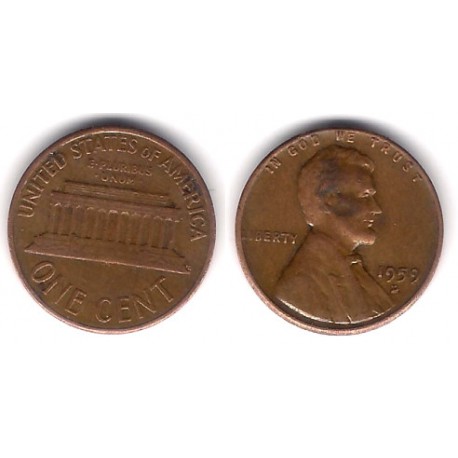 (201) Estados Unidos de América. 1959(D). 1 Cent (MBC)