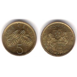 (50) Singapur. 1990. 5 Cents (SC)