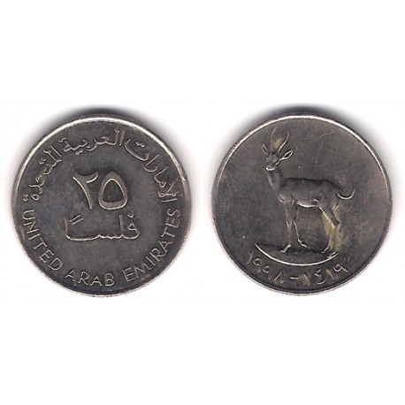 (4) Emiratos Árabes Unidos. 1998. 25 Fils (EBC)