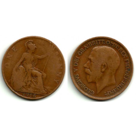 (810) Gran Bretaña. 1916. 1 Penny (BC)