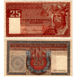 (84) Países Bajos. 1949. 25 Gulden (EBC-)