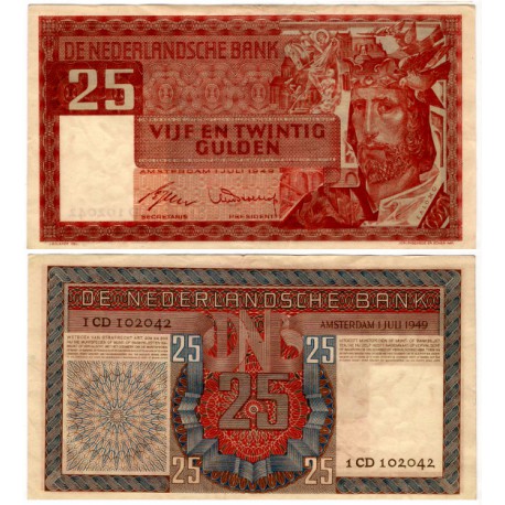 (84) Países Bajos. 1949. 25 Gulden (EBC-)