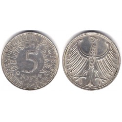 (112.1) Alemania. 1973(F). 5 Mark (MBC+) (Plata)