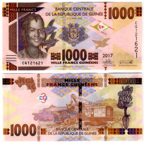 (48) República de Guinea. 2017. 1000 Francs (SC)