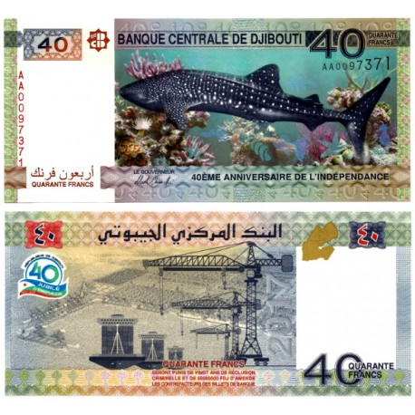 (46) Djibouti. 2017. 40 Francs (SC)