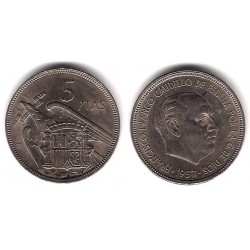 Estado Español. 1957*(60). 5 Pesetas (MBC+)