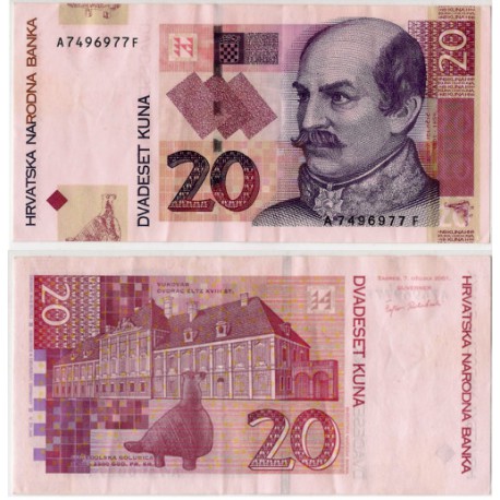 (39a) Croacia. 2001. 20 Kuna (MBC+)