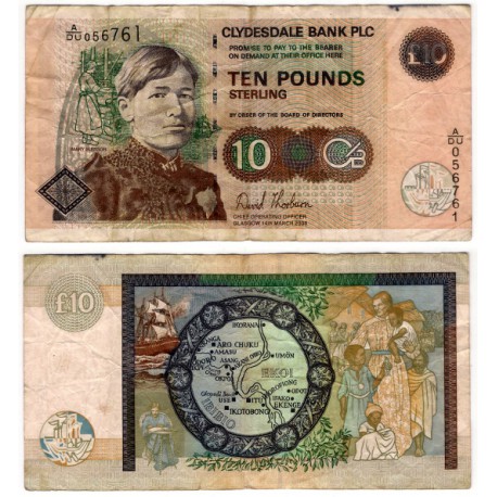 (226f) Escocia. 2006. 10 Pounds Sterling (BC+) Pequeñas manchas