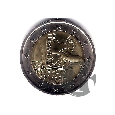 Italia. 2009. 2 Euro (SC) Louis Braille