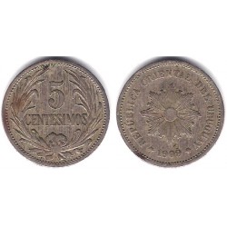 (21) Uruguay. 1909. 5 Centesimos (MBC-)