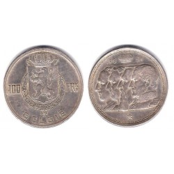 (139.1) Bélgica. 1951. 100 Francs (EBC+) (Plata)