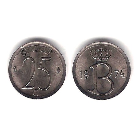 (153.1) Bélgica. 1974. 25 Centimes (MBC)