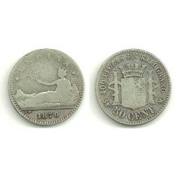 1870*(---) 50 Céntimos (RC)