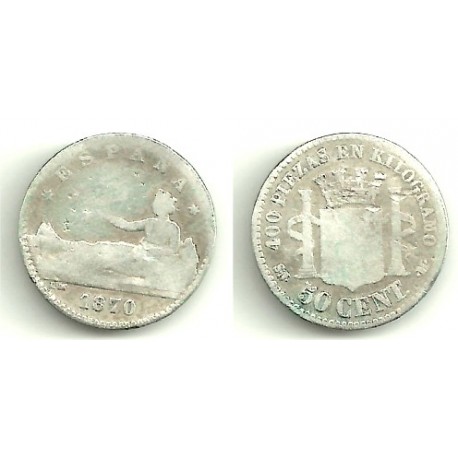 1870*(---) 50 Céntimos (RC)