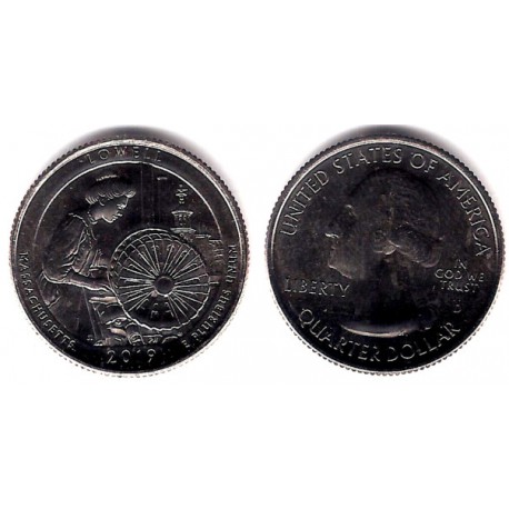 Estados Unidos de América. 2019(D). Quarter Dollar (SC) Lowell