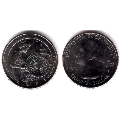 Estados Unidos de América. 2019(P). Quarter Dollar (SC) Lowell