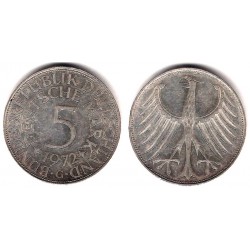 (112.1) Alemania. 1972(G). 5 Mark (MBC) (Plata)