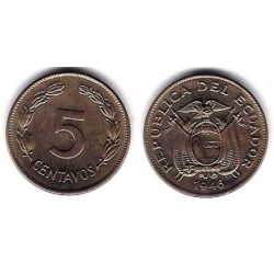 (75b) Ecuador. 1946. 5 Centavos (SC)