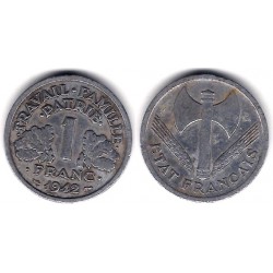 (902.1) Francia. 1942. 1 Franc (BC)