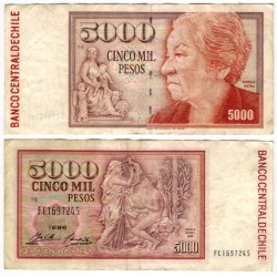 (155e) Chile. 1996. 5000 Pesos (MBC)