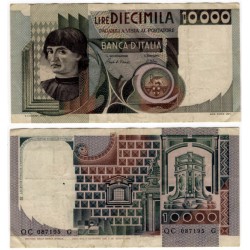 (106b) Italia. 1982. 10000 Lira (MBC) Pequeña rotura margen inferior