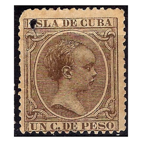 (132) Cuba Colonial. 1890-97. 1 Centavo de Peso (Usado)