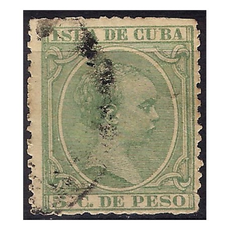 (145) Cuba Colonial. 1891. 5 Centavos de Peso (Usado)