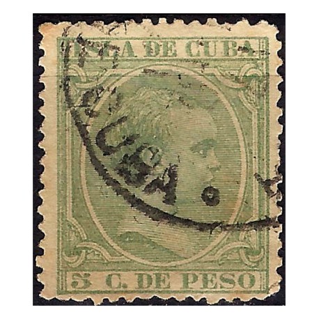 (145) Cuba Colonial. 1891. 5 Centavos de Peso (Usado)