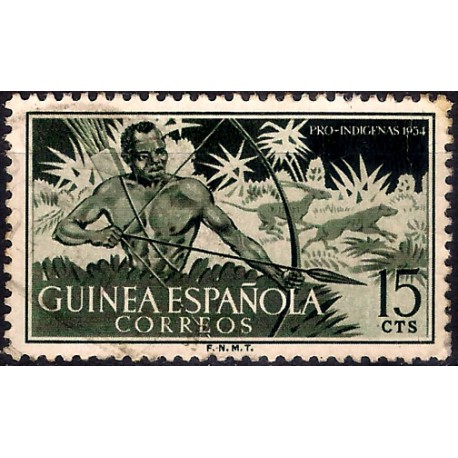 (333) Guinea Española. 1954. 15 Céntimos (Usado)