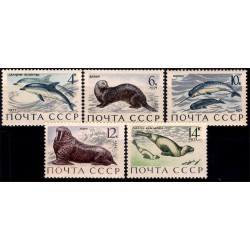 (3882 a 3886) Unión Soviética. 1971. Serie Completa. Fauna Marítima (Nuevo)