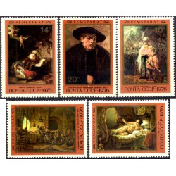 (4511 a 4515) Unión Soviética. 1976. Serie Completa. Rembrandt (Nuevo)