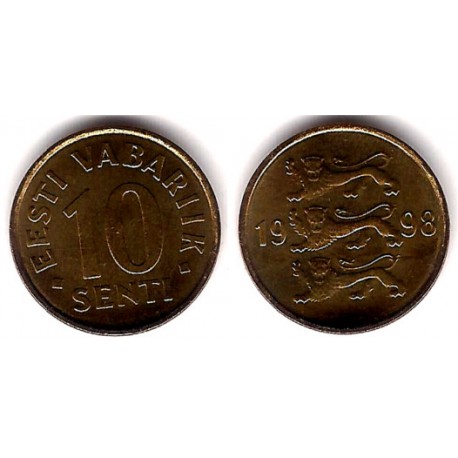 (22) Estonia. 1998. 10 Senti (SC)