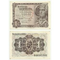 [1948] Billete de 1 Peseta (SC). Serie D.