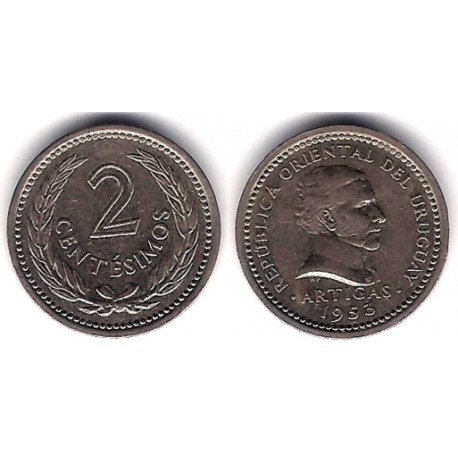 (33) Uruguay. 1953. 2 Centesimios (MBC)