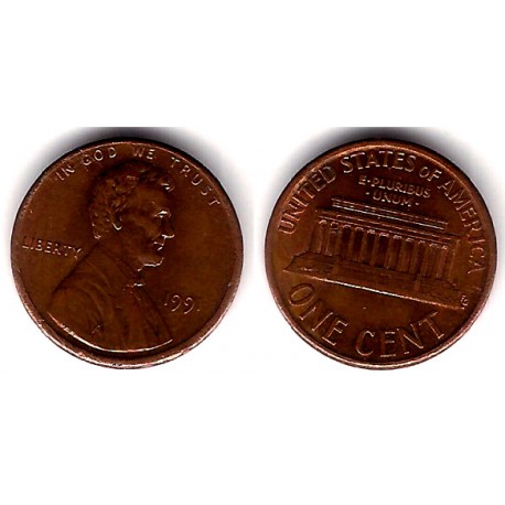 (201) Estados Unidos de América. 1991. 1 Cent (MBC)