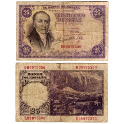 Estado Español. 1946. 25 Pesetas (BC+) Serie B