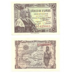 [1945] Billete de 1 Peseta (EBC).