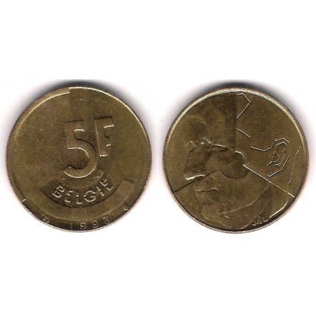 (164) Bélgica. 1993. 5 Francs (MBC)